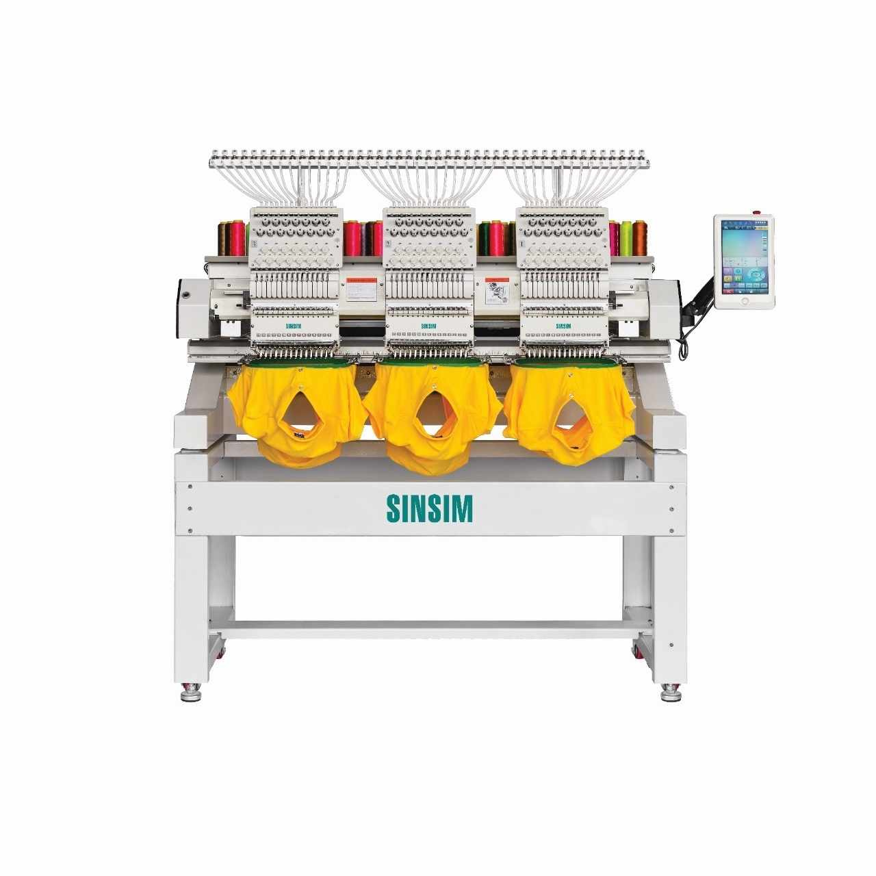 Three head embroidery machine