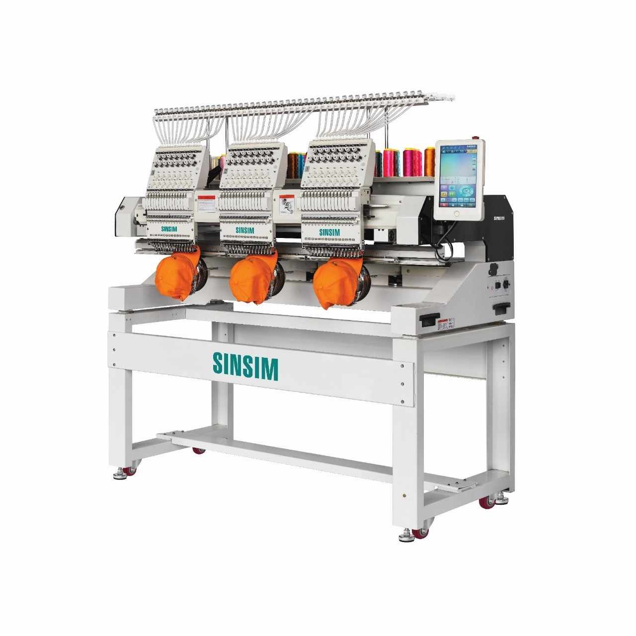 Three head embroidery machine
